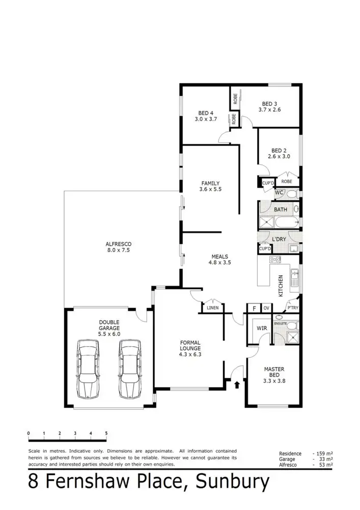Floorplan of Homely house listing, 8 Fernshaw Place, Sunbury VIC 3429