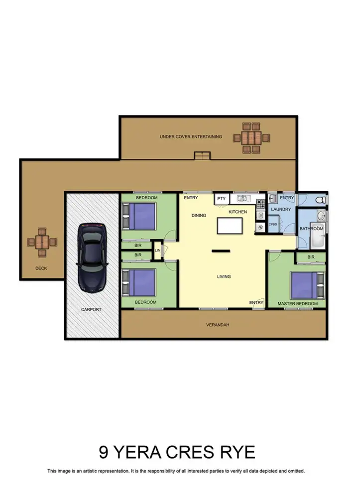 Floorplan of Homely house listing, 9 Yera Crescent, Rye VIC 3941