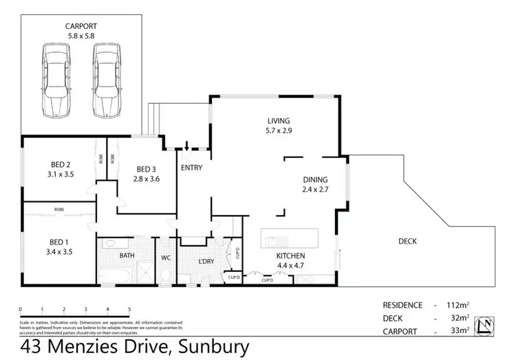 Floorplan of Homely house listing, 43 Menzies Drive, Sunbury VIC 3429