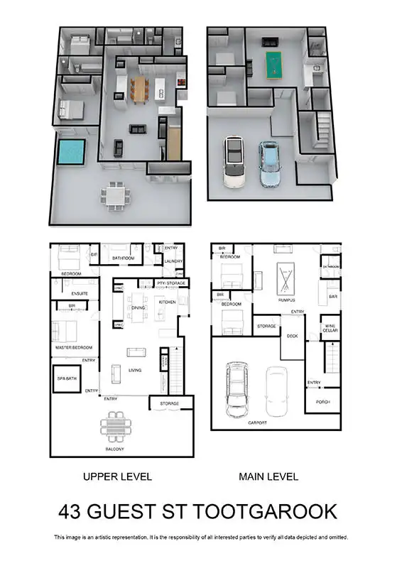 Floorplan of Homely house listing, 43 Guest Street, Tootgarook VIC 3941