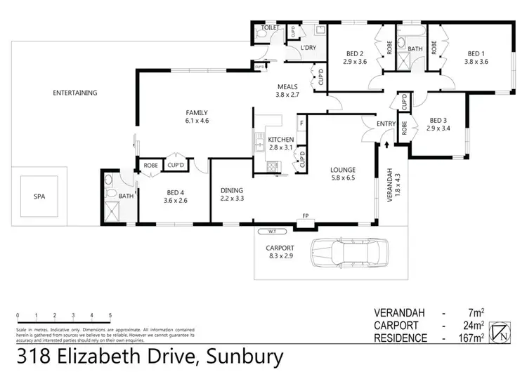 Floorplan of Homely house listing, 318 Elizabeth Dr, Sunbury VIC 3429