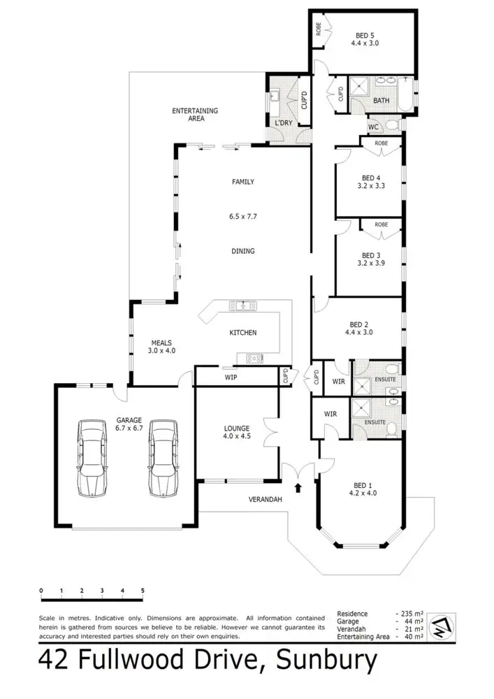 Floorplan of Homely house listing, 42 Fullwood Dr, Sunbury VIC 3429