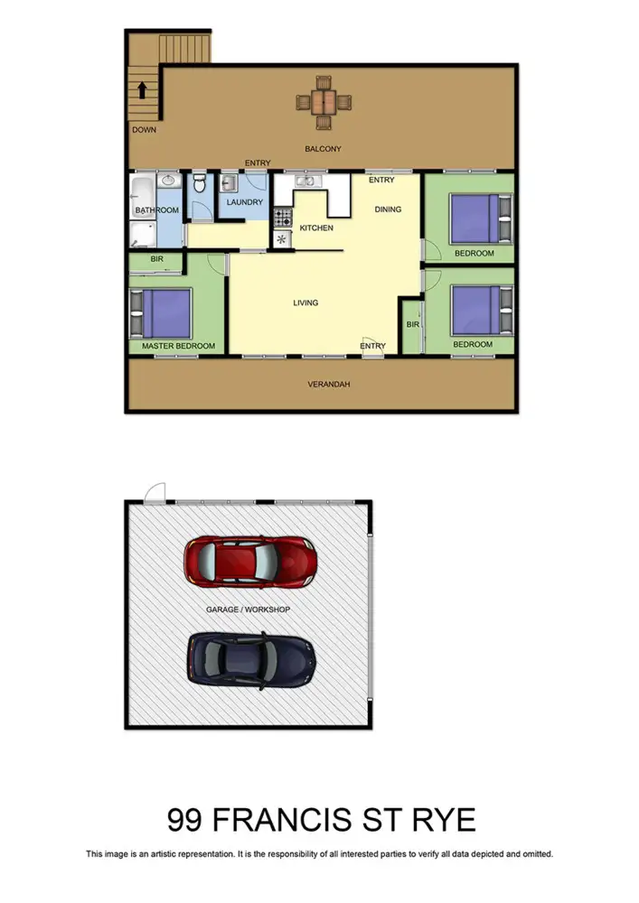 Floorplan of Homely house listing, 99 Francis Street, Rye VIC 3941