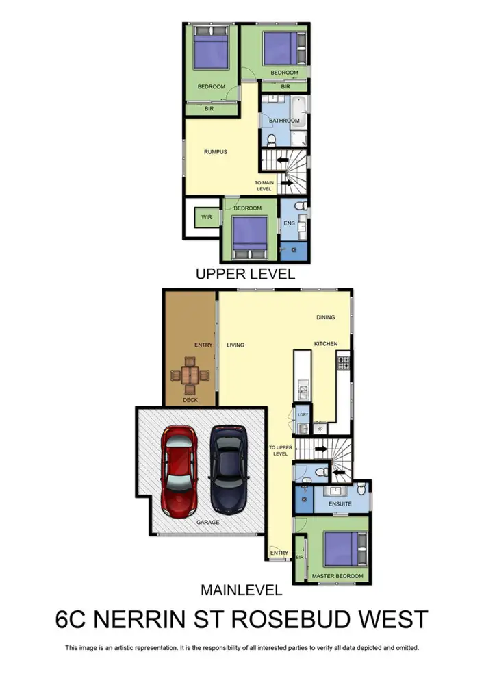 Floorplan of Homely townhouse listing, Unit 3, 6 Nerrin Street, Rosebud West VIC 3940