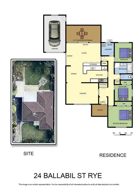 Floorplan of Homely house listing, 24 Ballabil Street, Rye VIC 3941
