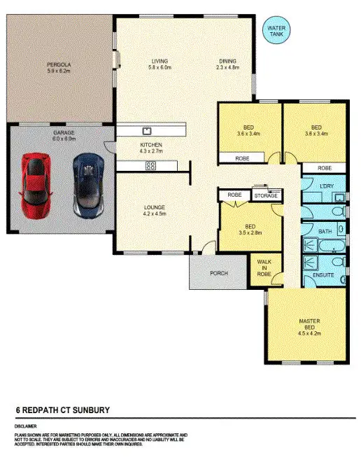 Floorplan of Homely house listing, 6 Redpath Court, Sunbury VIC 3429