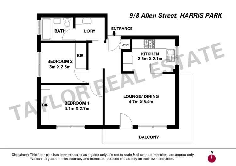 Floorplan of Homely unit listing, 9/8 Allen Street, Harris Park NSW 2150