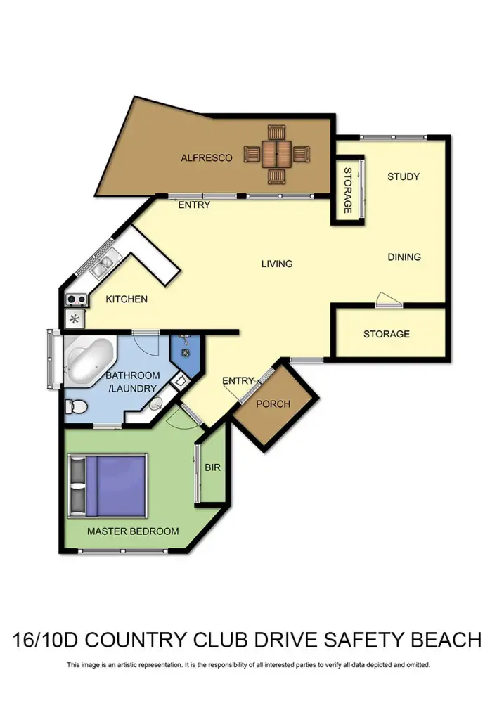 Floorplan of Homely unit listing, 16/10D Country Club Drive, Safety Beach VIC 3936