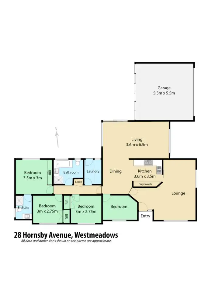 Floorplan of Homely house listing, 28 Hornsby Avenue, Westmeadows VIC 3049