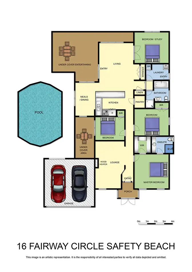 Floorplan of Homely house listing, 16 Fairway Circle, Safety Beach VIC 3936