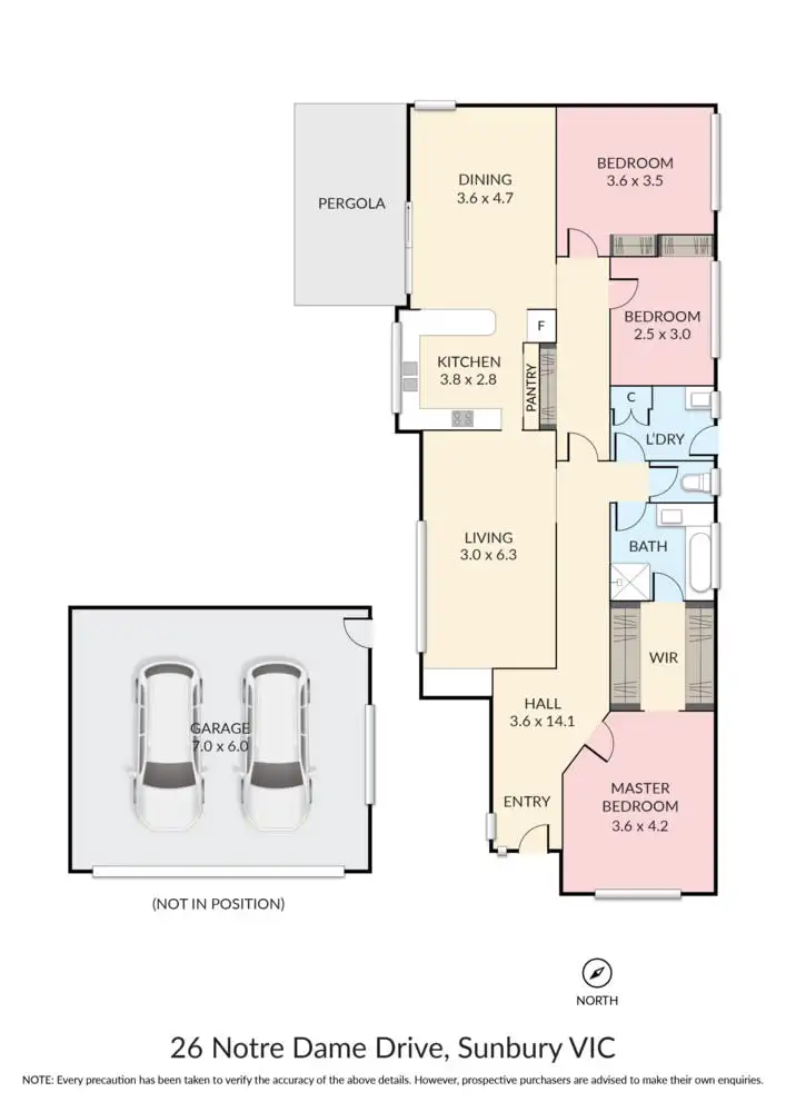Floorplan of Homely house listing, 26 Notre Dame Drive, Sunbury VIC 3429