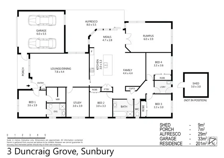 Floorplan of Homely house listing, 3 Duncraig Grove, Sunbury VIC 3429