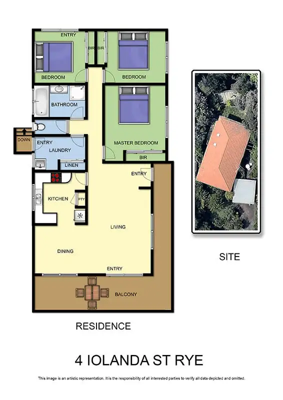 Floorplan of Homely house listing, 4 Iolanda St, Rye VIC 3941