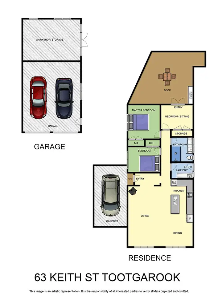 Floorplan of Homely house listing, 63 Keith Street, Tootgarook VIC 3941