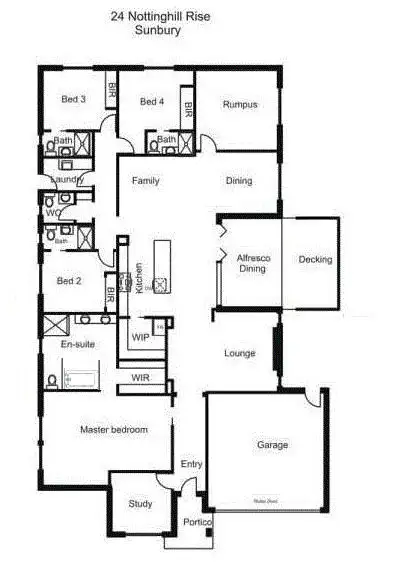 Floorplan of Homely house listing, 24 Nottinghill Rise, Sunbury VIC 3429