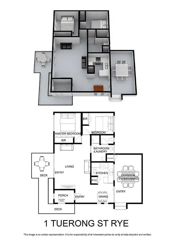 Floorplan of Homely house listing, 1 Tuerong Street, Rye VIC 3941