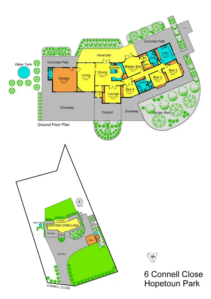 Floorplan of Homely house listing, 6 Connell Close, Hopetoun Park VIC 3340