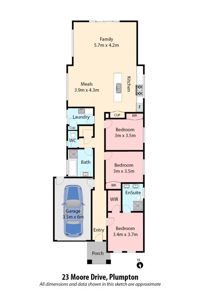 Floorplan of Homely house listing, 23 Moore Drive, Plumpton VIC 3335