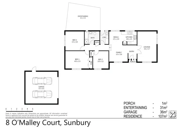 Floorplan of Homely house listing, 8 OMalley Court, Sunbury VIC 3429