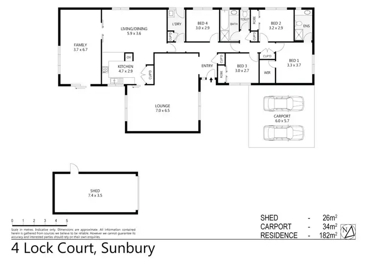Floorplan of Homely house listing, 4 Lock Court, Sunbury VIC 3429