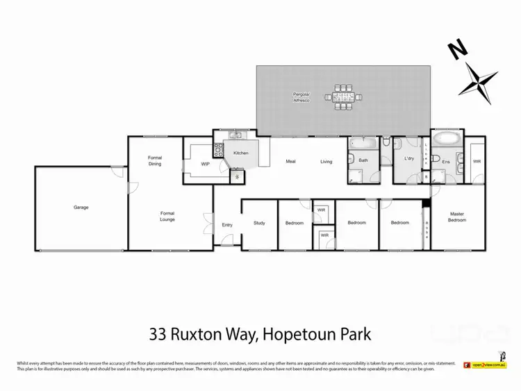 Floorplan of Homely house listing, 33 Ruxton Way, Hopetoun Park VIC 3340