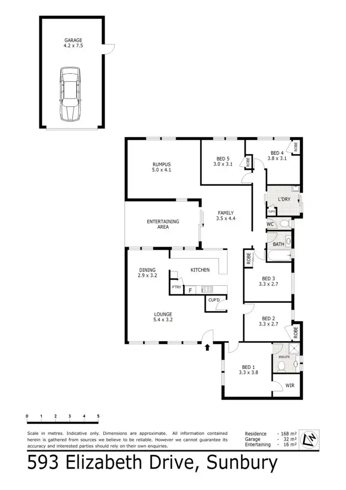Floorplan of Homely house listing, 593 Elizabeth Drive, Sunbury VIC 3429