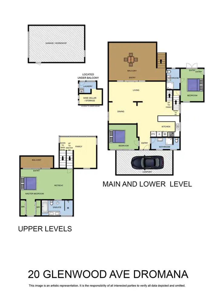 Floorplan of Homely house listing, 20 Glenwood Ave, Dromana VIC 3936