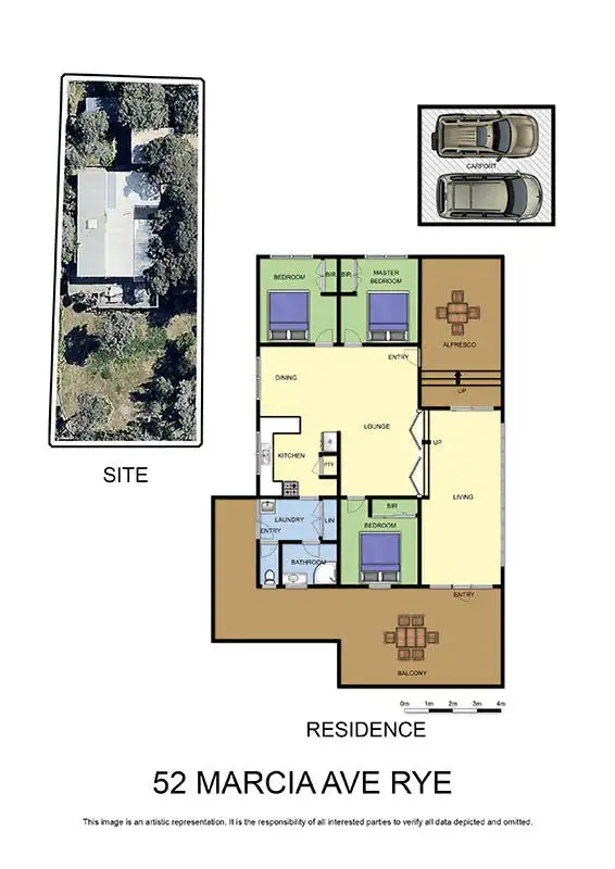Floorplan of Homely house listing, 52 Marcia Avenue, Rye VIC 3941