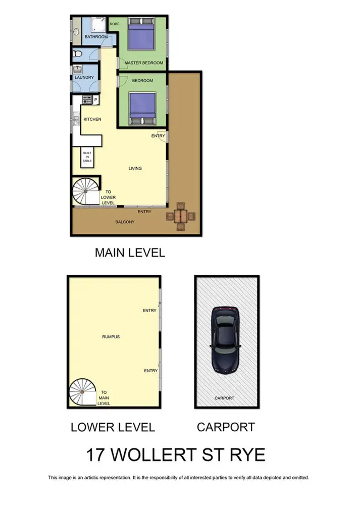 Floorplan of Homely house listing, 17 Wollert Street, Rye VIC 3941