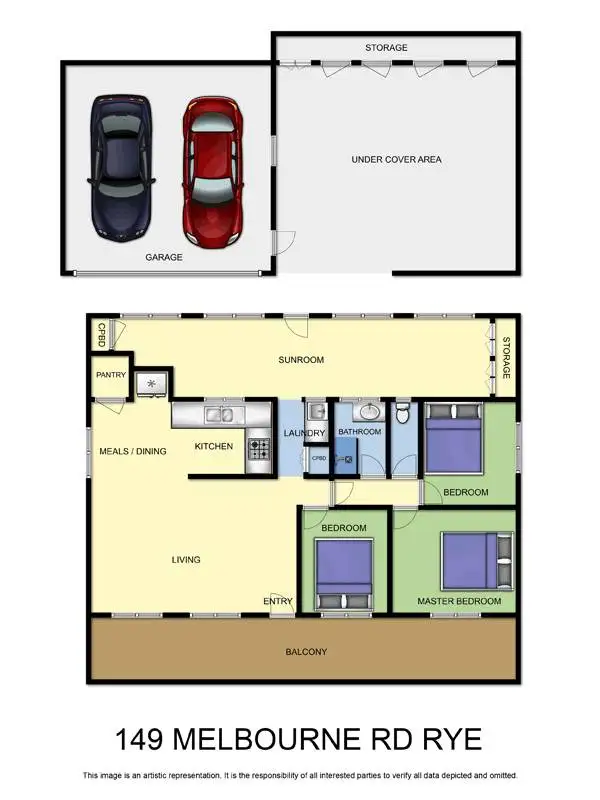 Floorplan of Homely house listing, 149 Melbourne Road, Rye VIC 3941