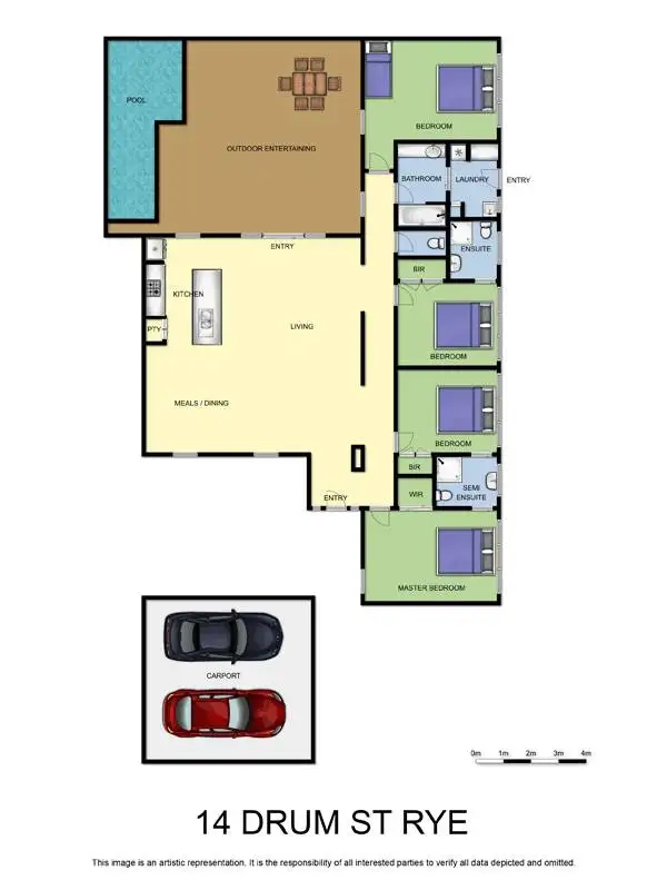 Floorplan of Homely house listing, 14 Drum Street, Rye VIC 3941