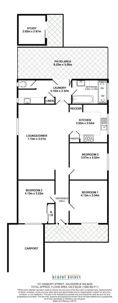 Floorplan of Homely house listing, 121 Hanbury Street, Kalgoorlie WA 6430