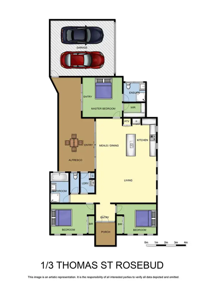 Floorplan of Homely unit listing, 1/3 Thomas Street, Rosebud VIC 3939