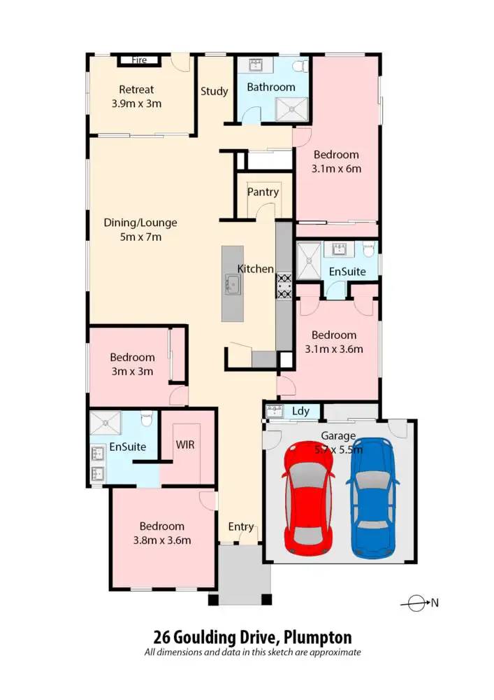Floorplan of Homely house listing, 26 Goulding Drive, Plumpton VIC 3335