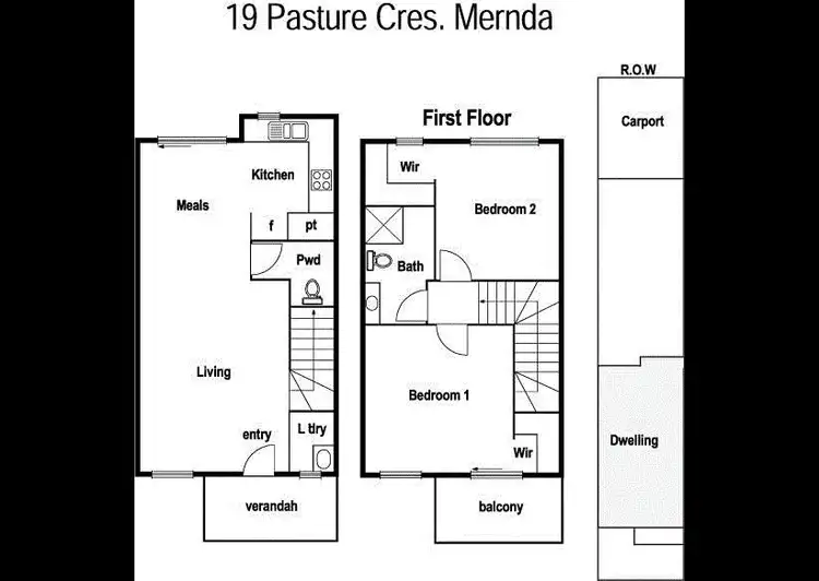 Floorplan of Homely townhouse listing, 19 Pasture Crescent, Mernda VIC 3754