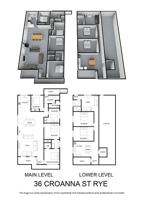 Floorplan of Homely house listing, 36 Croanna Street, Rye VIC 3941