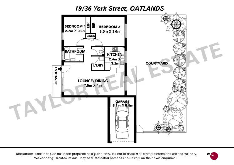 Floorplan of Homely villa listing, 19/36 York Street, Oatlands NSW 2117