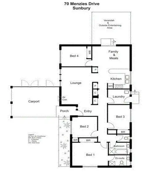 Floorplan of Homely house listing, 70 Menzies Drive, Sunbury VIC 3429