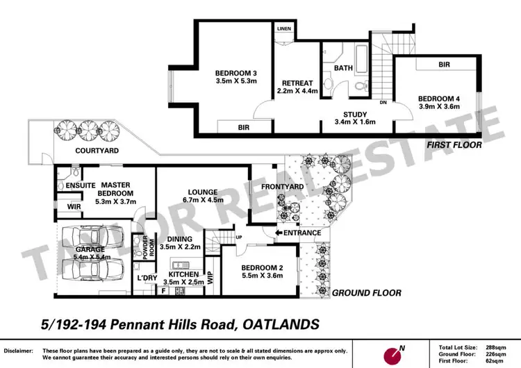 Floorplan of Homely townhouse listing, 5/192-194 Pennant Hills Road, Oatlands NSW 2117
