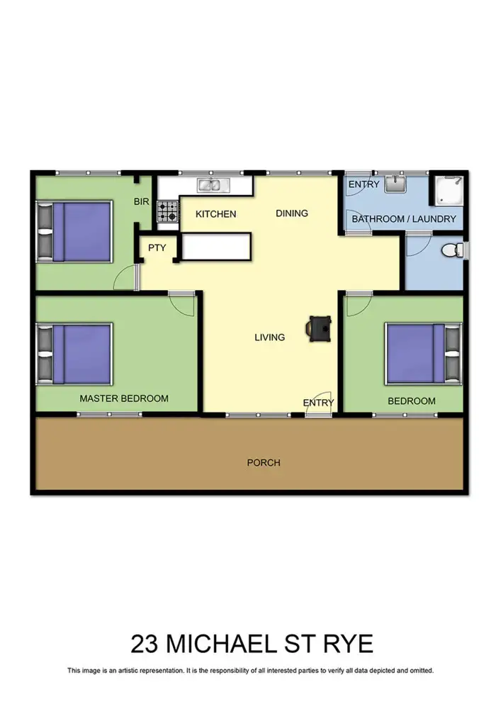 Floorplan of Homely house listing, 23 Michael Street, Rye VIC 3941