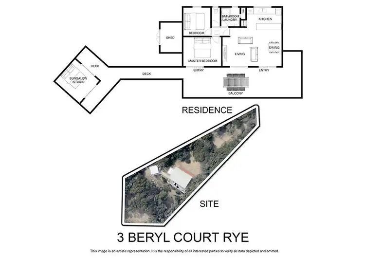 Floorplan of Homely house listing, 3 Beryl Court, Rye VIC 3941