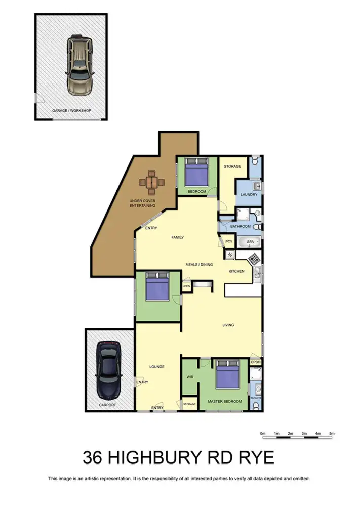 Floorplan of Homely house listing, 36 Highbury Road, Rye VIC 3941