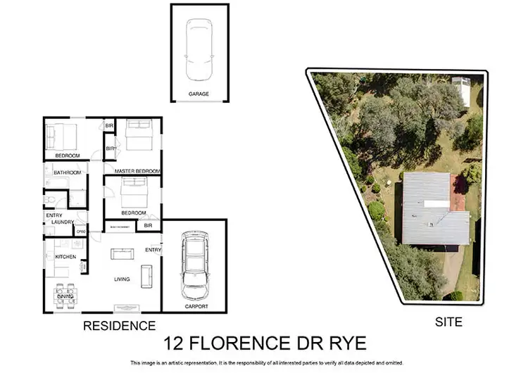 Floorplan of Homely house listing, 12 Florence Drive, Rye VIC 3941