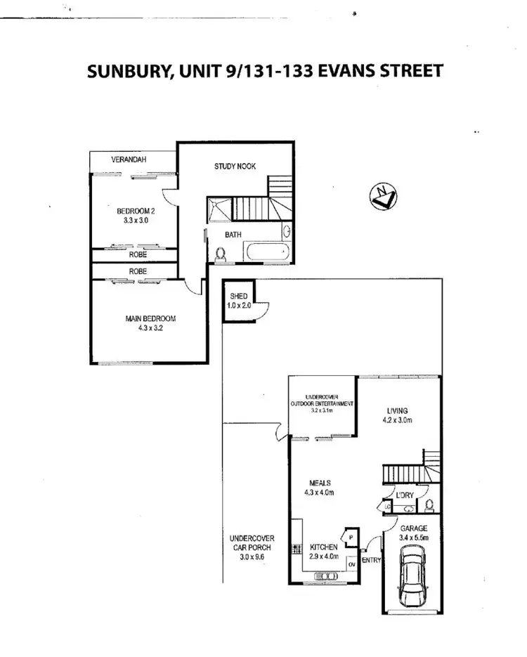 Floorplan of Homely unit listing, 9/131-133 Evans Street, Sunbury VIC 3429