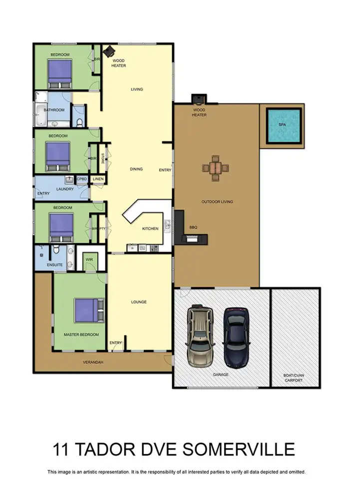 Floorplan of Homely house listing, 11 Tador Drive, Somerville VIC 3912