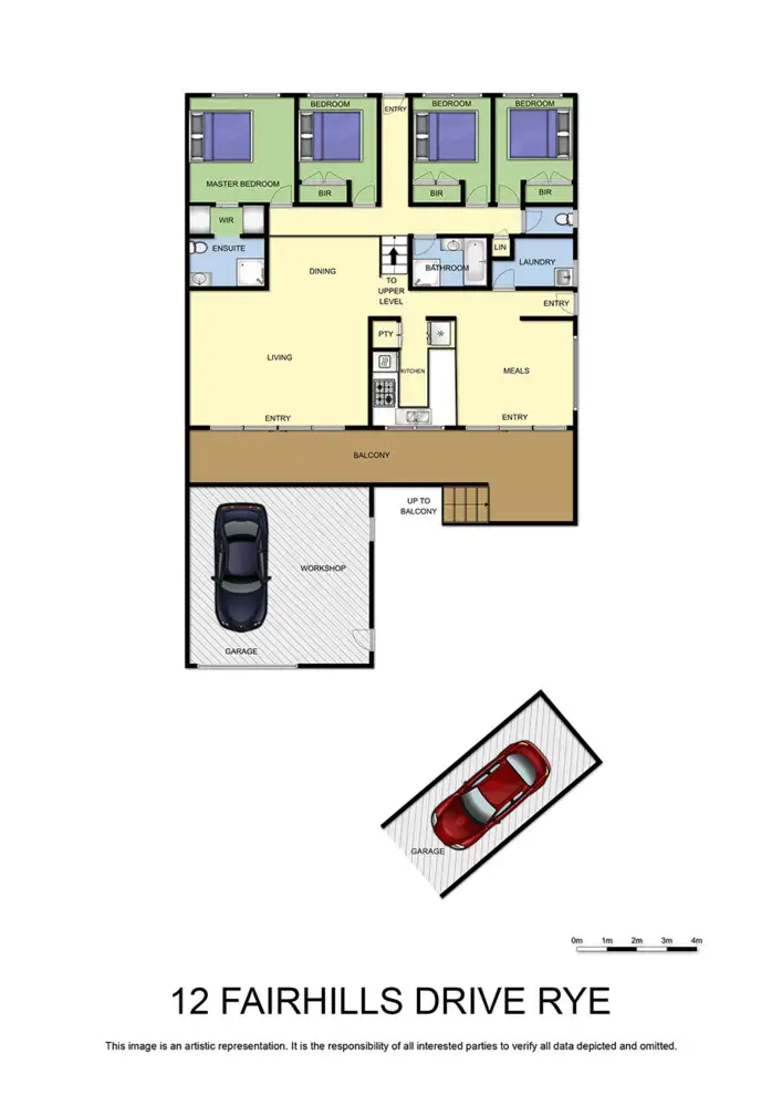Floorplan of Homely house listing, 12 Fairhills Drive, Rye VIC 3941