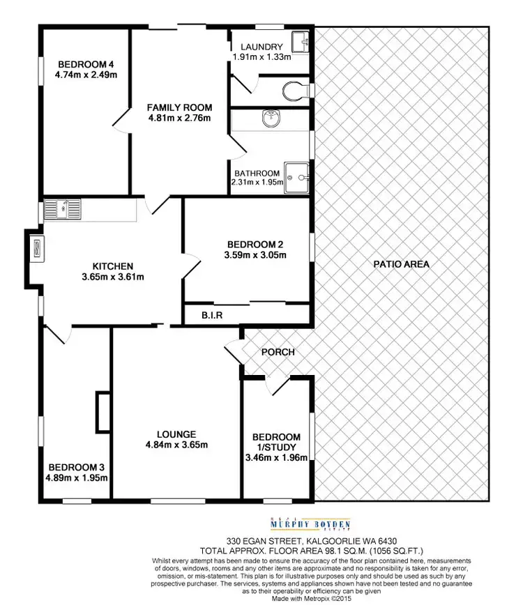 Floorplan of Homely house listing, 330 Egan Street, Kalgoorlie WA 6430