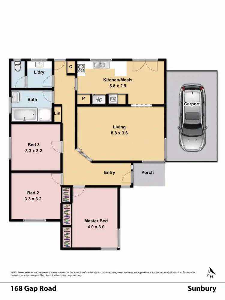 Floorplan of Homely house listing, 168 Gap Road, Sunbury VIC 3429