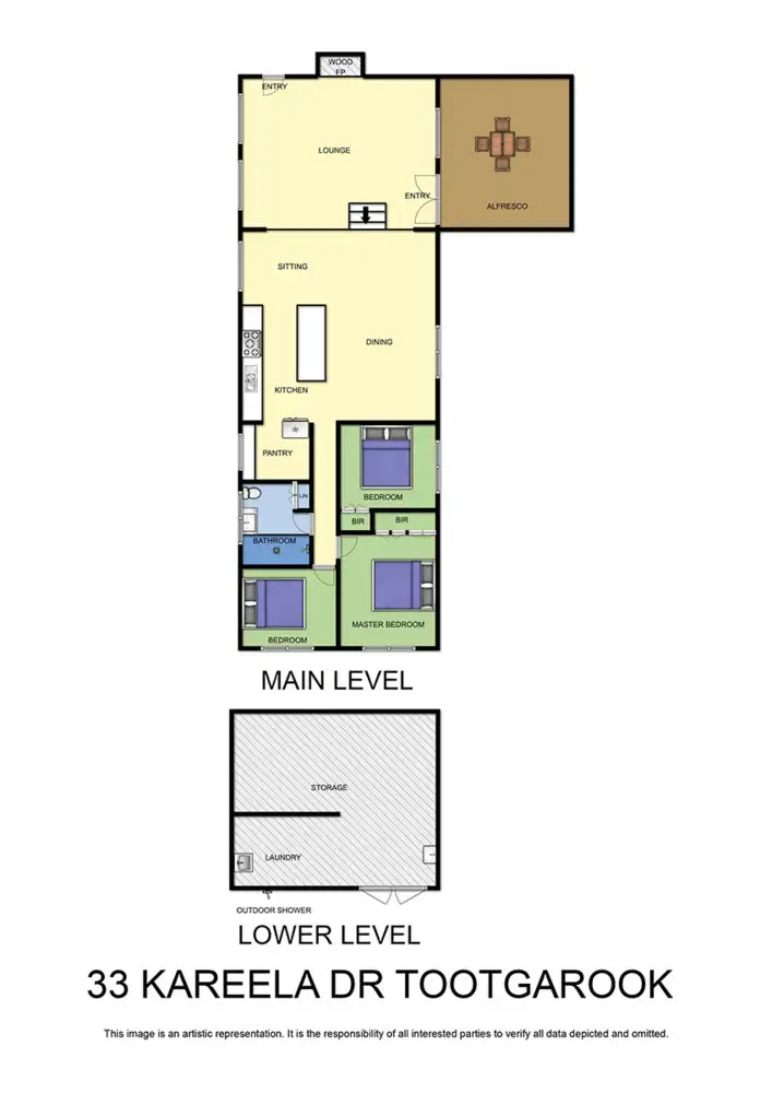 Floorplan of Homely house listing, 33 Kareela Drive, Tootgarook VIC 3941