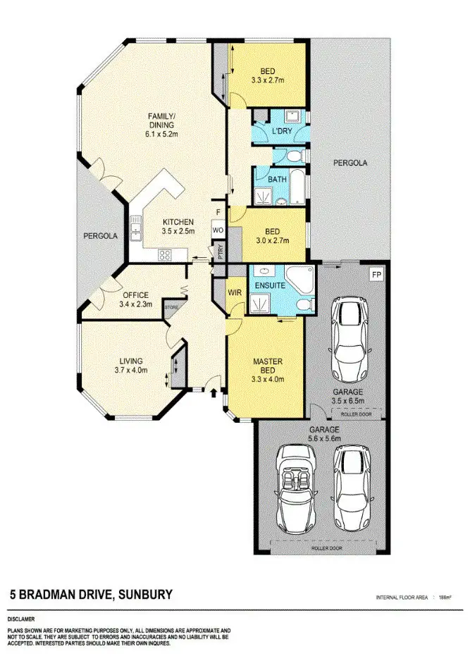 Floorplan of Homely house listing, 5 Bradman Drive, Sunbury VIC 3429